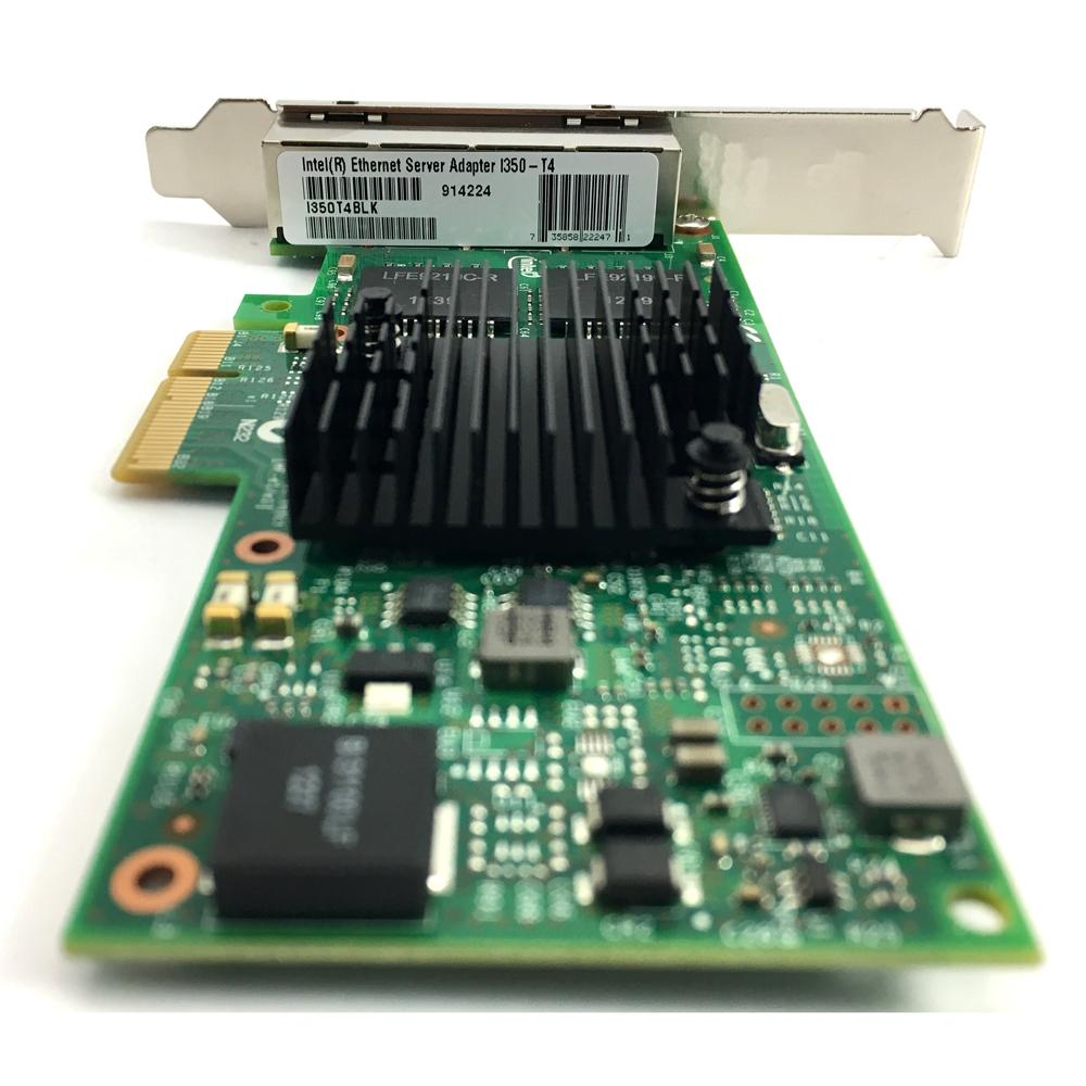Card mạng Intel Ethernet Server Adapter I350-T4 (Xanh lá)