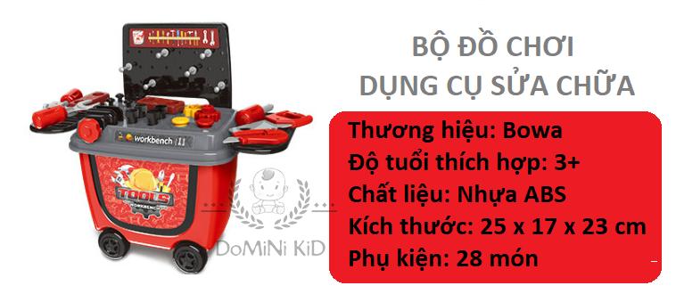 Xe đẩy bộ đồ chơi công cụ sửa chữa