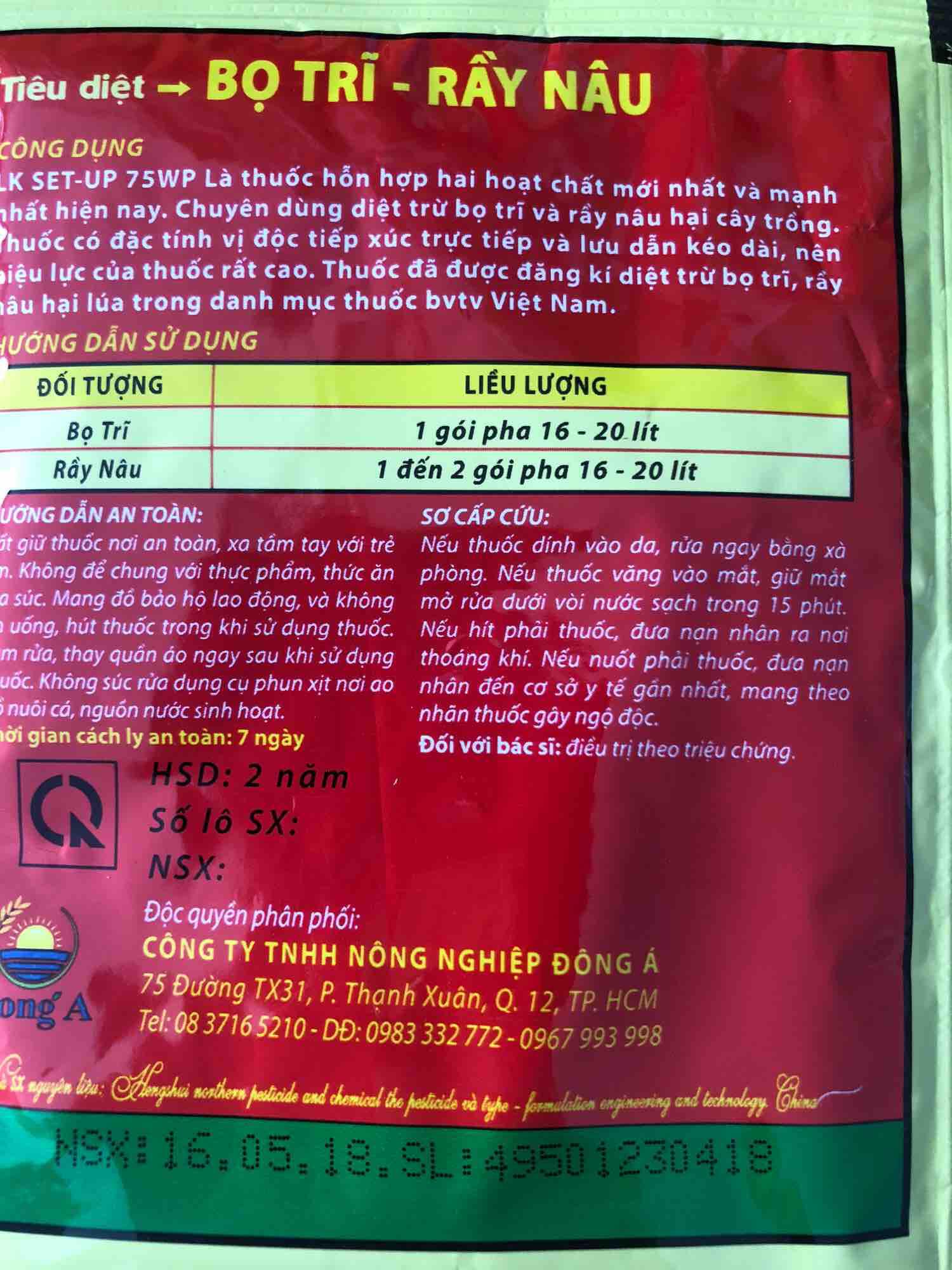 TRỪ bọ trĩ thanh long LK Set-up 75wp