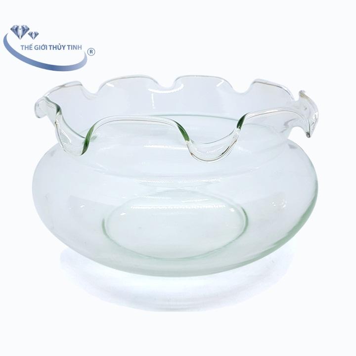 Bể Cá Mini Thủy Tinh Hồ Cá Miệng Bèo D17Cm X H16Cm - B11