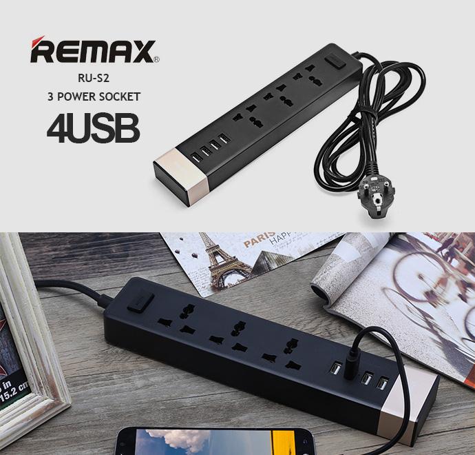 [HCM]Củ sạc đa năng 4 cổng REMAX RUS2