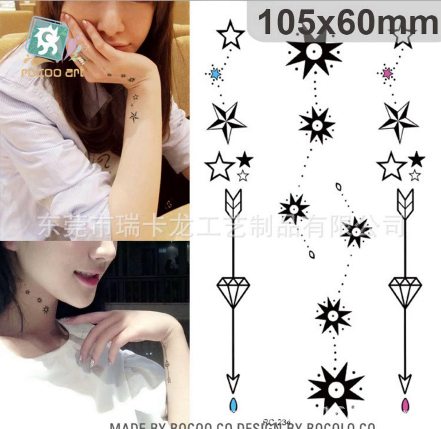 [HCM]Combo 7 tấm hình xăm dán tattoo đẹp 10x6cm (Một tấm gồm nhiều hình. Mua từ 2 combo tặng 2 tấm đồng size)