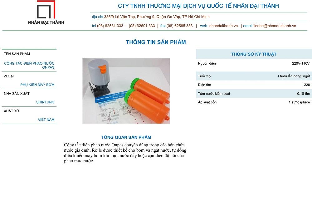 [HCM]CÔNG TẮC ĐIỆN PHAO NƯỚC ONPAS