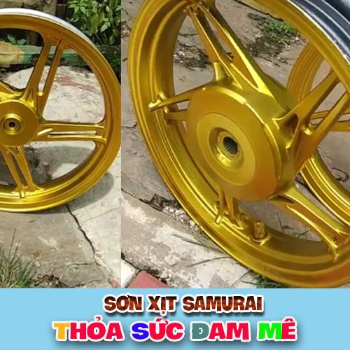 Gói combo sơn Samurai màu vàng candy Y016