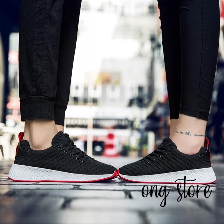 Giày đôi, giày cặp, giày thể thao gân nam nữ đế đỏ