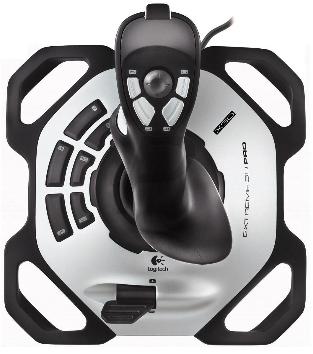 Cần lái Game Logitech JOYSTICK EXTREME ATTACK 3D (Đen phối xám bạc) Chính Hãng