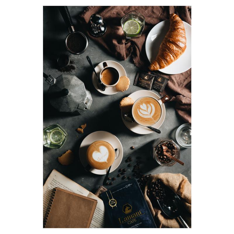 Cà Phê Hạt Rang L’amant Magic Espresso – Tối ưu cho pha máy – Blend Arabica & Robusta – Gói 250g
