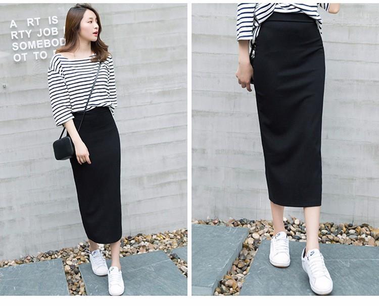 [HCM]Chân Váy Bút Chì Qua Gối Xẻ Trước