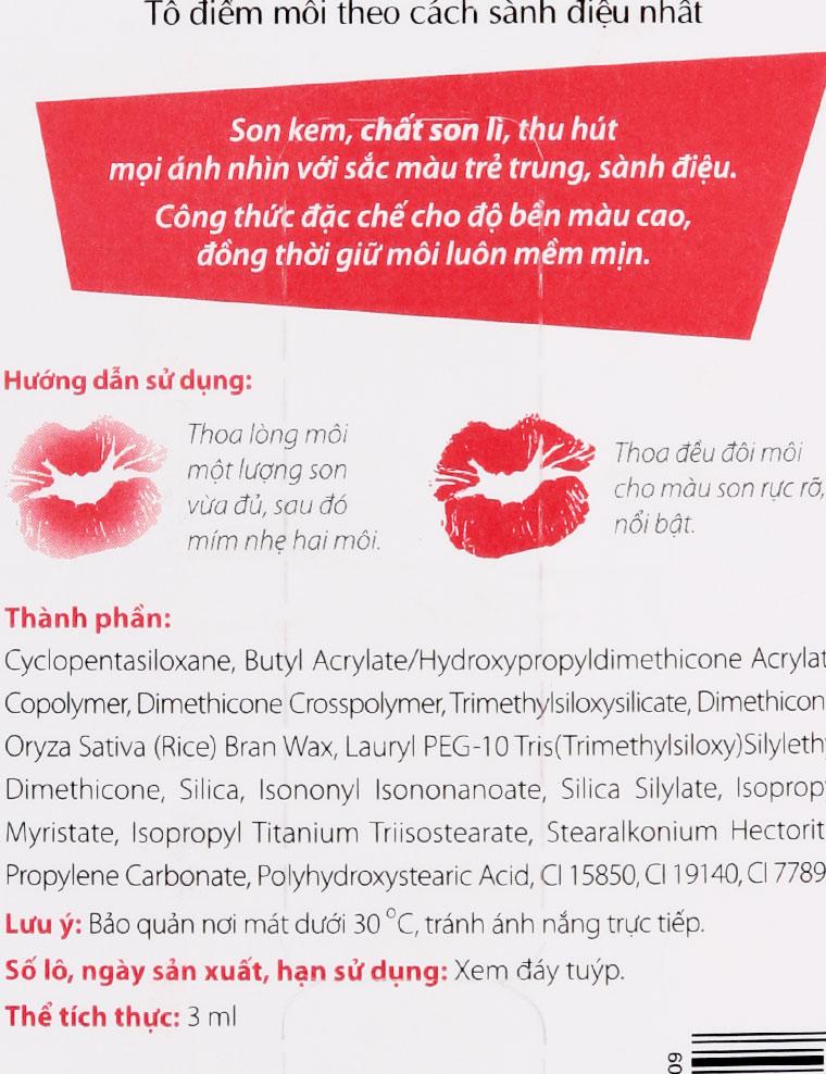 Son Miracle Apo Lip Lacquer Matte 3ML_Cam San Hô