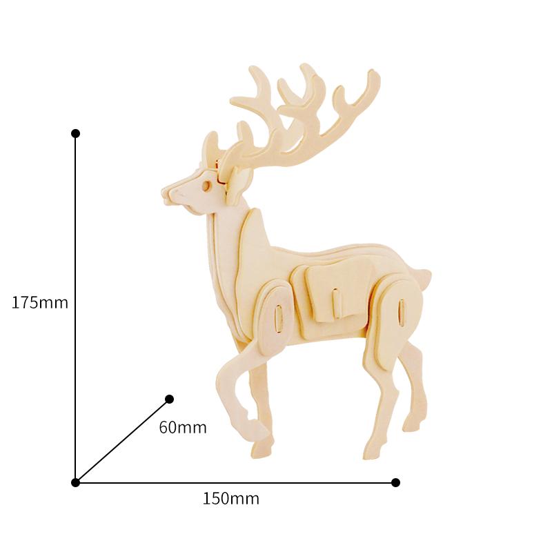 Đồ chơi lắp ráp gỗ 3D Mô hình Con Hươu Sika Deer Robotime