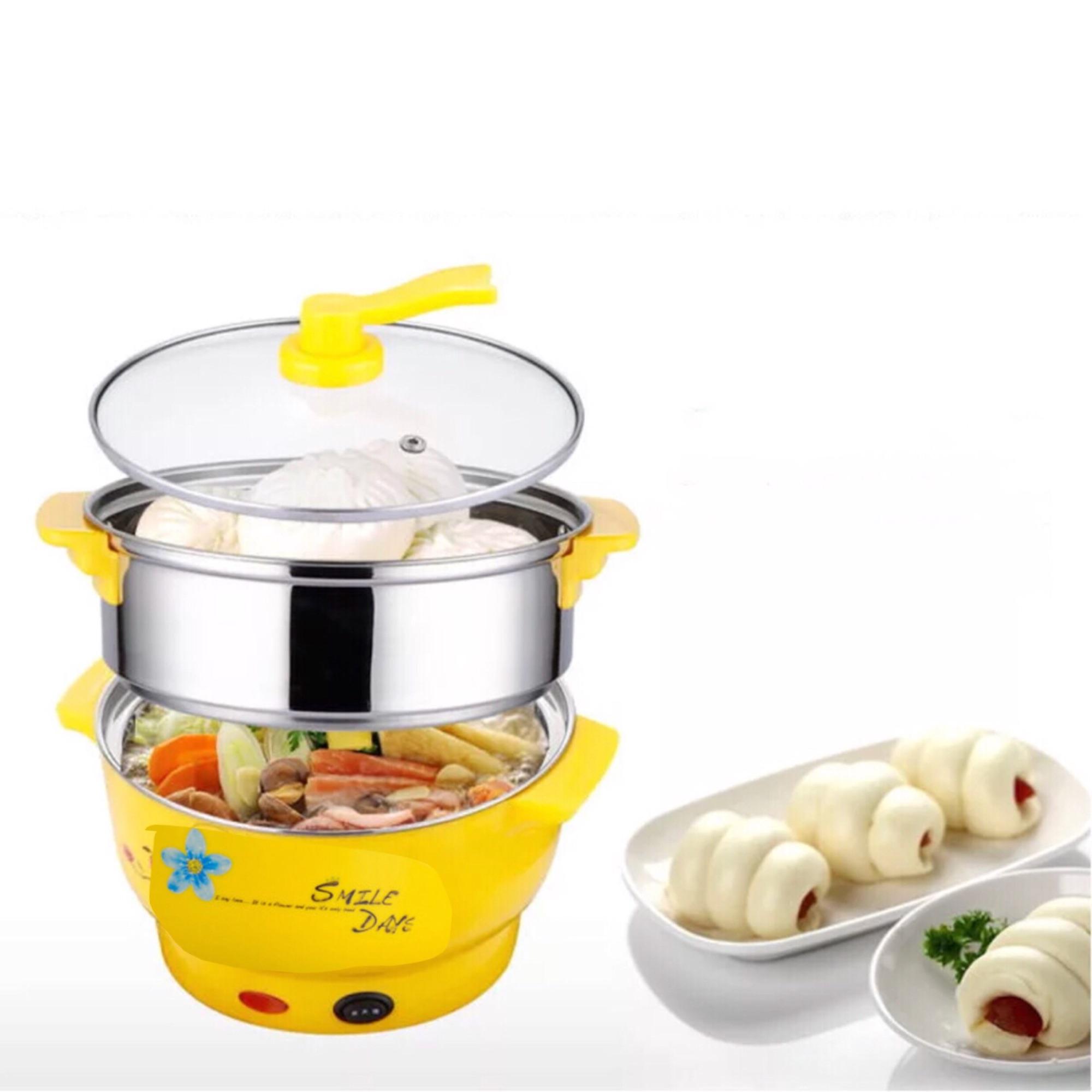 [HCM]BỘ NỒI XỬNG HẤP INOX SIÊU TỐC ĐA NĂNG 22CM