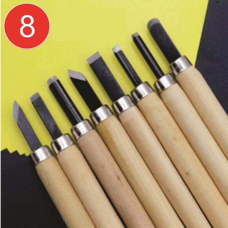 Bộ 8 dao khắc gỗ, tiện gỗ