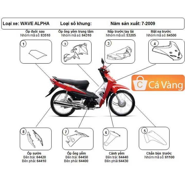 Tem xe Wave Anpha 2013 LOẠI 3 LỚP, tem lâu bay màu - MÀU ĐỎ ĐÔ