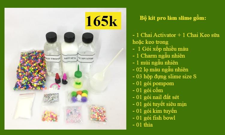 Bộ kit làm slime mây + combo phụ kiện trang trí (miễn phí ship toàn quốc)