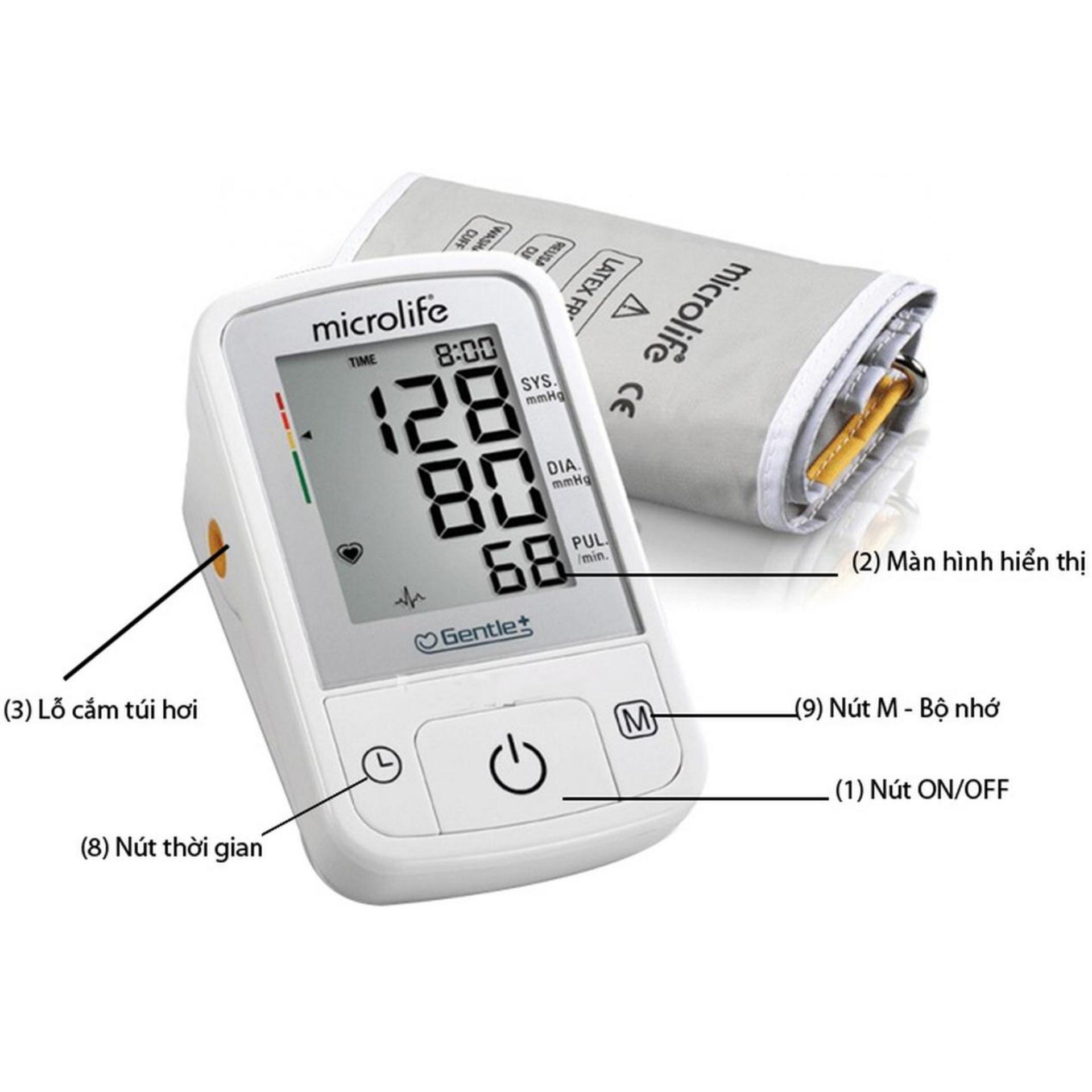 Máy đo huyết áp Microlife A2 Basic (Trắng) + Tặng khẩu trang neomask
