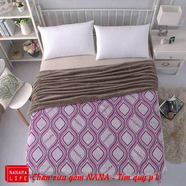 Chăn lông cừu gốm NANA Nanara Life Nhật bản 200x230cm(Tím quỳ P1)