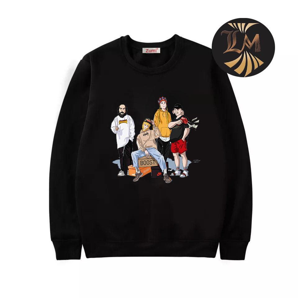 [HCM]Áo Sweater Nam Nữ Hot  Big Size  100kg Vải Nỉ Bông Dày Mịn Cao Cấp _ SW020118