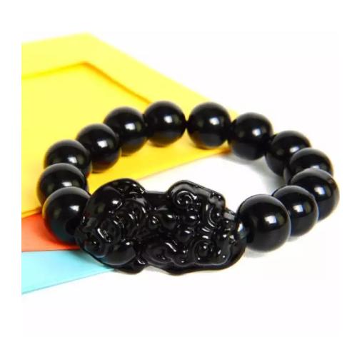 [HCM]Chuỗi vòng đeo tay tỳ hưu thạch anh đen mang lại tài lộc cho gia chủ