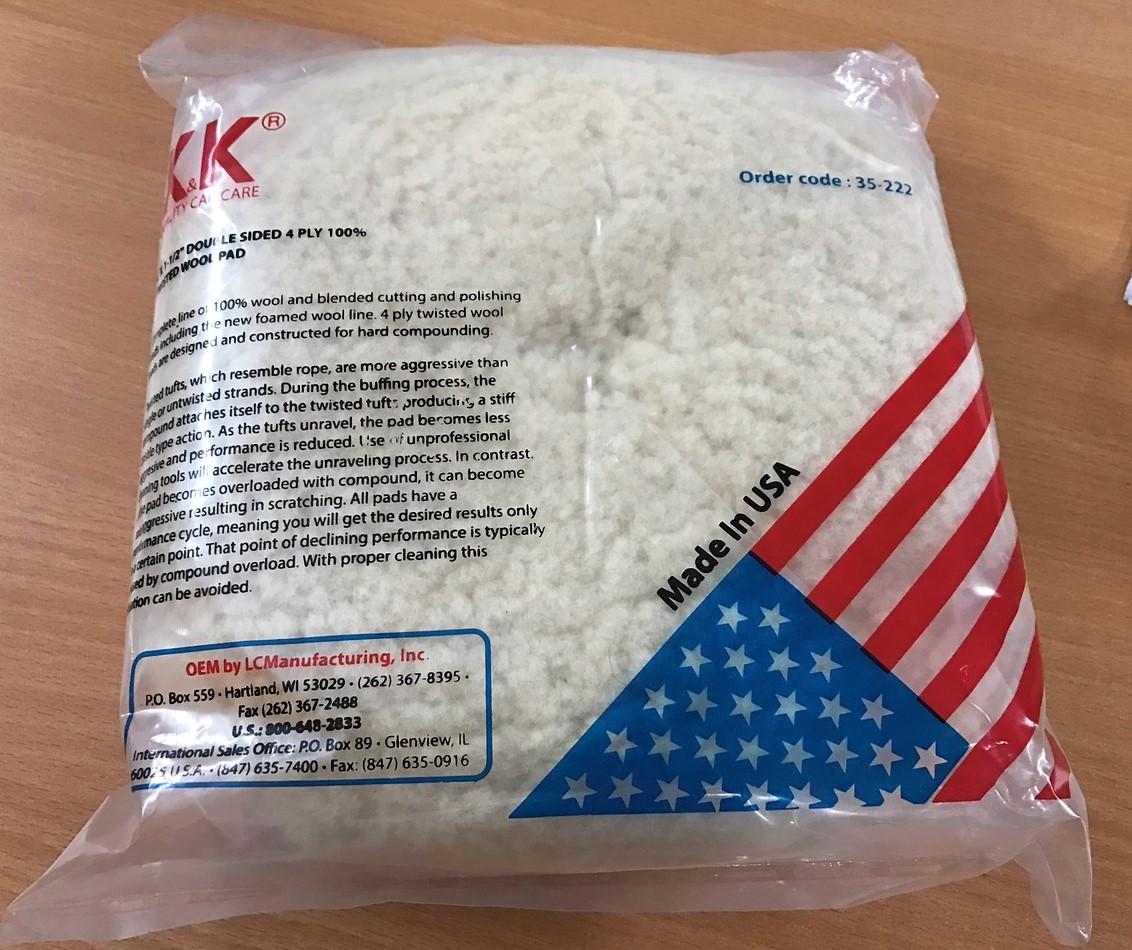 Đĩa đánh bóng lông cừu hai mặt (8*1-1/2'')USA