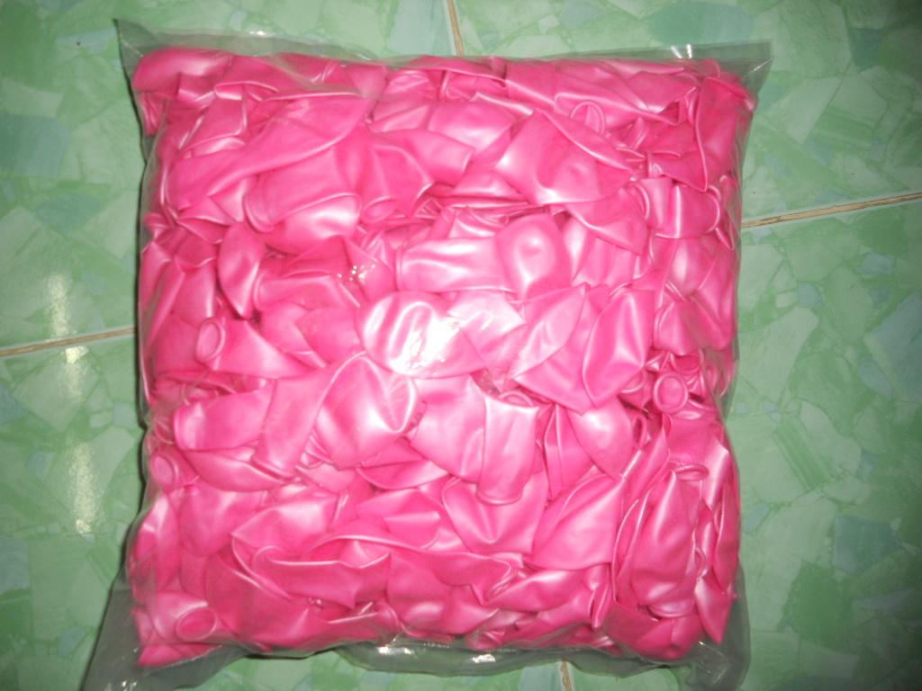 combo 100 vỏ bóng bay màu hồng nhũ