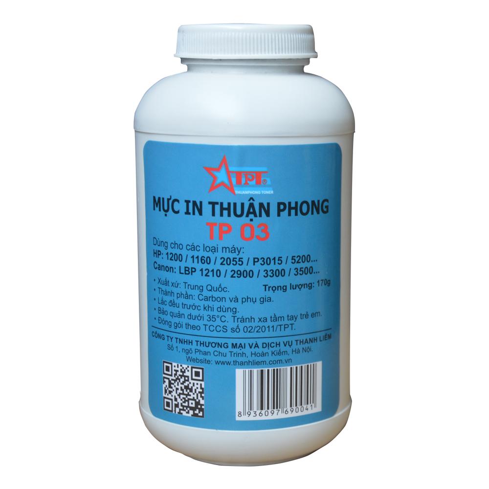 (Bộ 5 chai) Mực đổ Thuận Phong TP03 (170g) dùng cho máy in HP / Canon