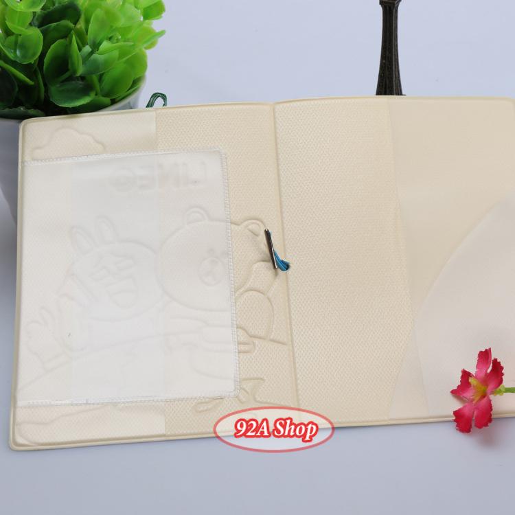 Vỏ hộ chiếu Passport Hoạt Hình Line 3D