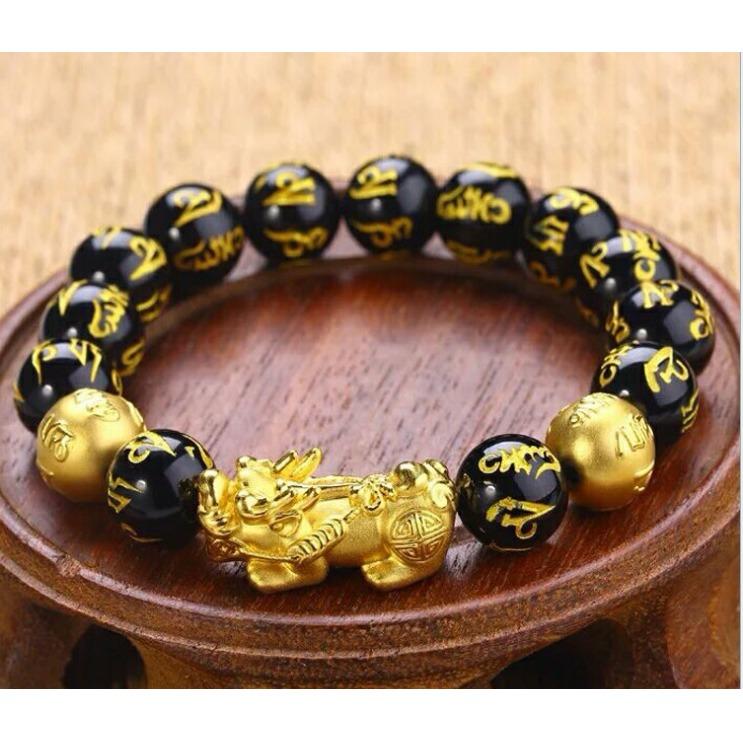 [HCM]V&ograveng Tay Tỳ hưu v&agraveng phong thủy 24k đ&aacute chữ thập tự nhi&ecircn ML089