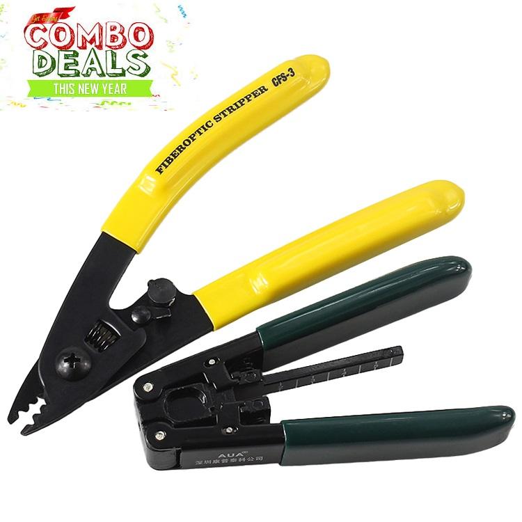 Kìm tuốt lõi quang 3 lỗ và kìm tuốt vỏ bọc chặt TH