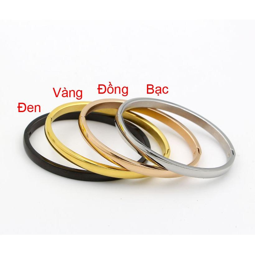 [FREESHIP MAX 15K][HCM]Vòng tay Titan trơn 5mm VT174 (màu đen)