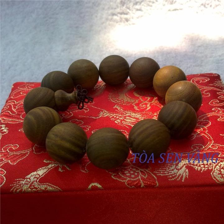 [HCM]VÒNG TAY GỖ TRẮC XANH 20MM