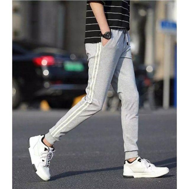 Quần jogger nam thun nỉ viền 2 sọc