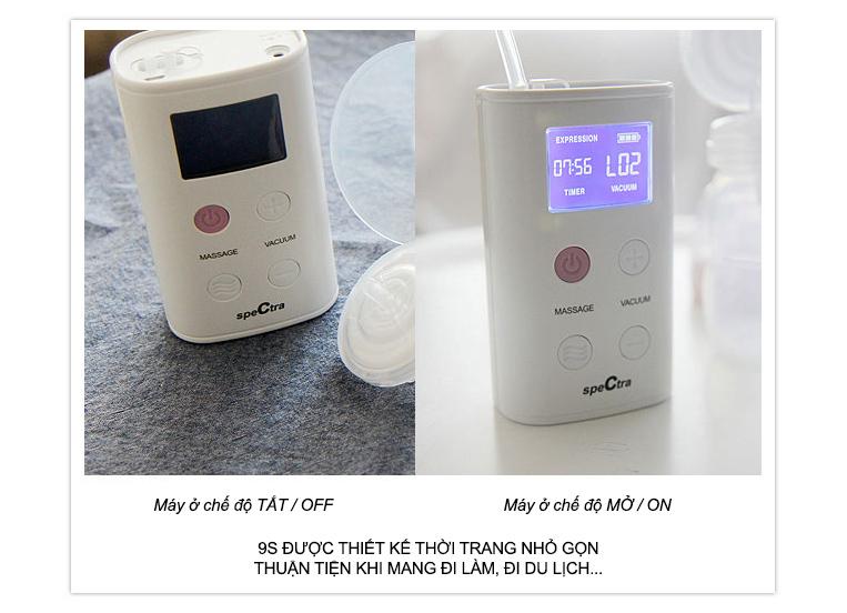 Máy hút sữa điện đôi Spectra 9S Made in Korea (có thể dùng pin)