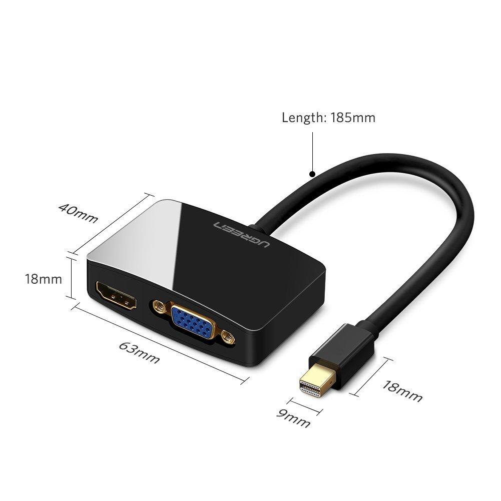 Bộ chuyển Mini Displayport to VGA/HDMI Adapter Ugreen (Trắng)