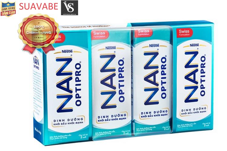 Sữa Bột Pha Sẵn Nestle NAN Optipro 180ml (4 Hộp) Cho Trẻ Từ 2 Tuổi