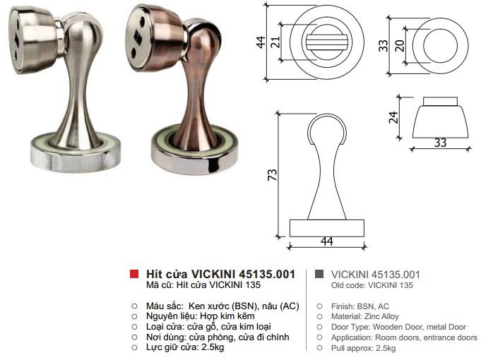 Hít cửa VICKINI 45135 có phản quang
