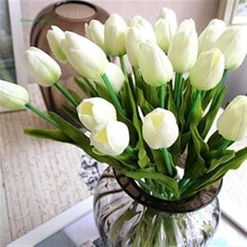 Combo 10 cành hoa tulip silicon siêu đẹp, cành dài 32cm