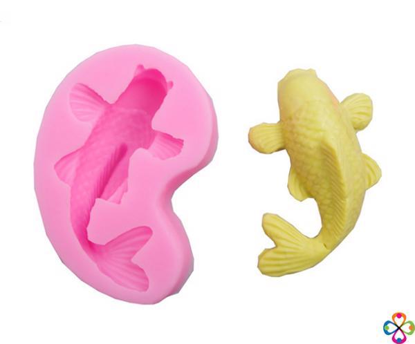[HCM]Khuôn silicon 3D hình cá chép 5cm