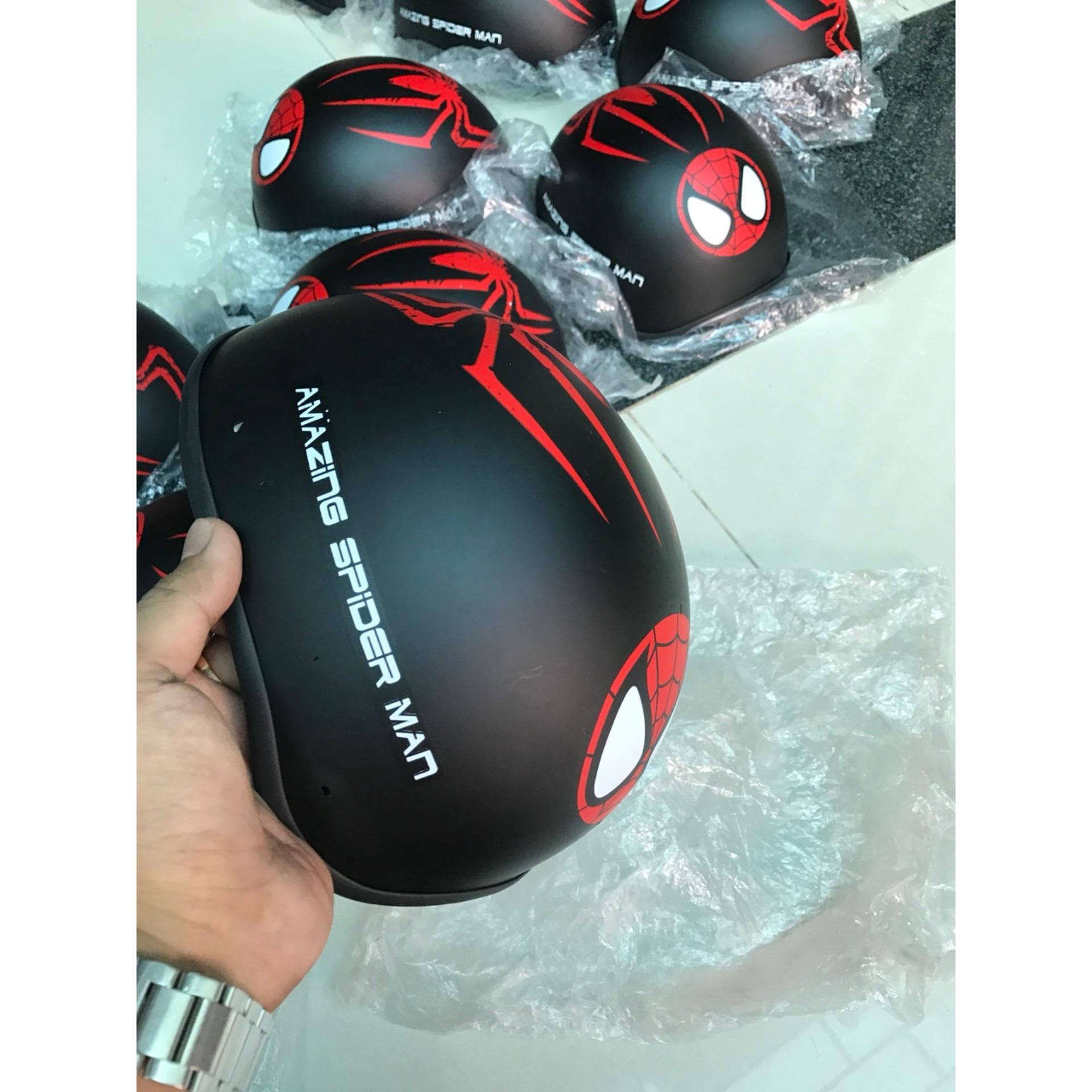 [HCM]Hàng công ty : Mũ phượt Spidermen kèm mui