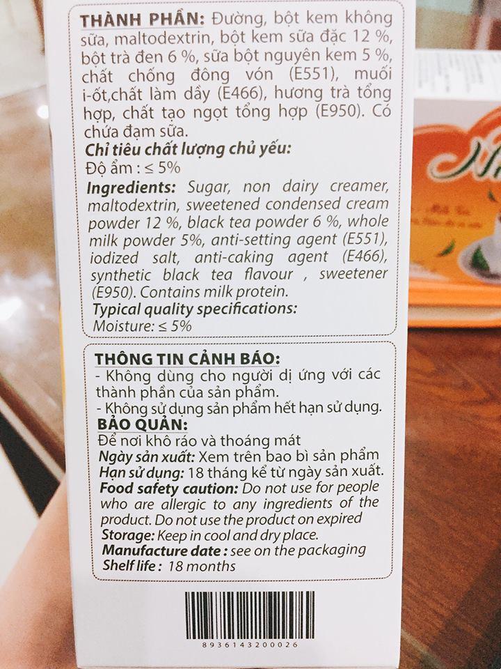 Trà sữa Nicely hộp giấy 200gr (8 gói x 25gr)