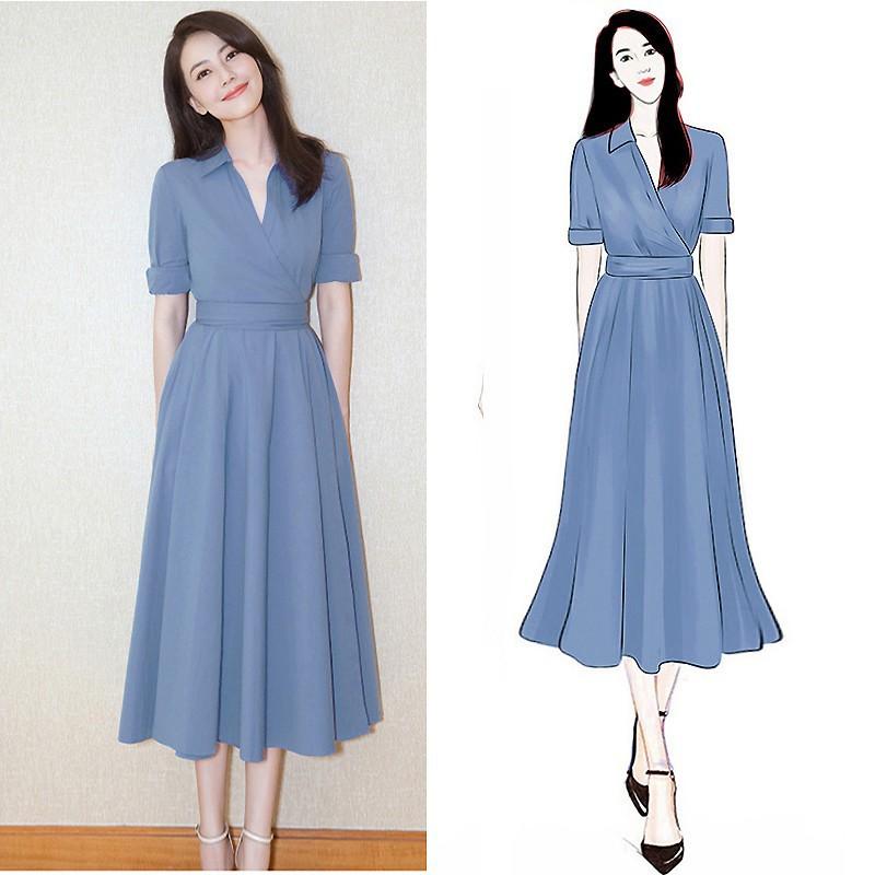 TB-104QU ĐẦM XÒE CÓ BÂU NỮ TÍNH - HÀNG BIGSIZE 