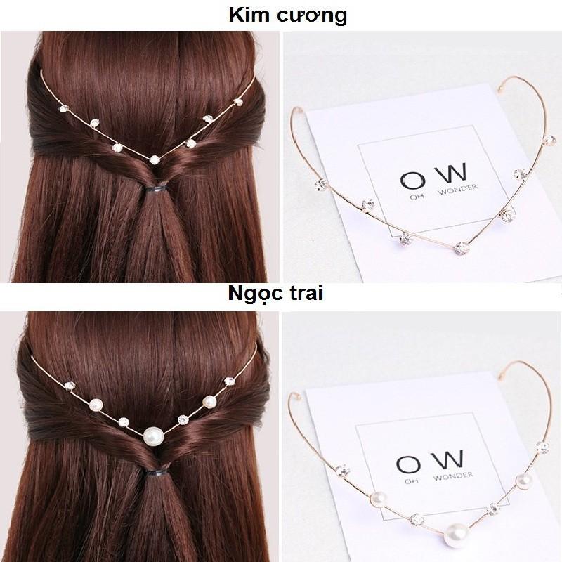 [HCM]Băng đô cài tóc 2in1 Hàn Quốc