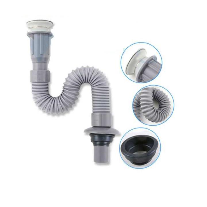 Bộ Xả Nước Lavabo Ruột Gà Dùng Cho Các Loại Treo Tường Cao Cấp