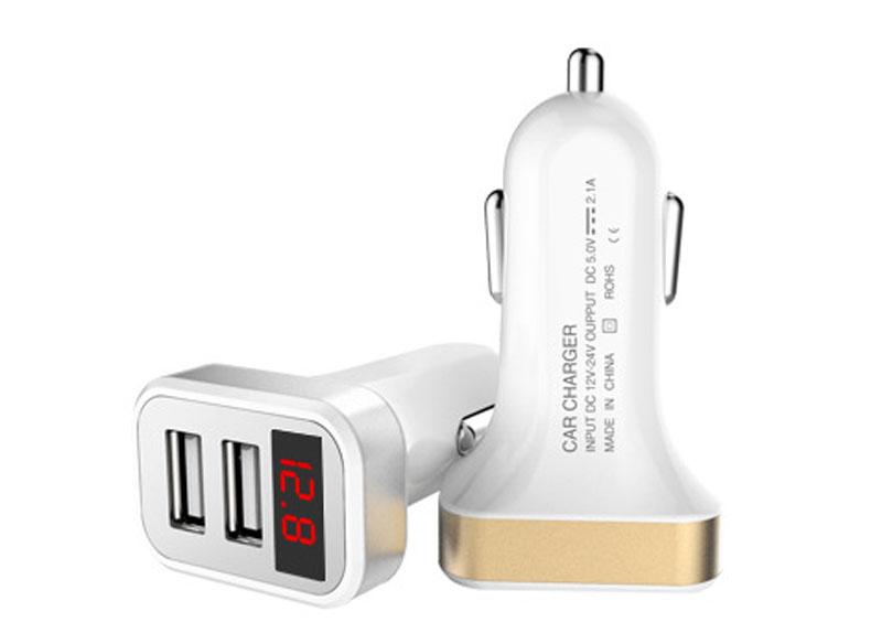 Tẩu sạc xe hơi thông minh cao cấp 2 cổng sạc usb 5v 2.1a