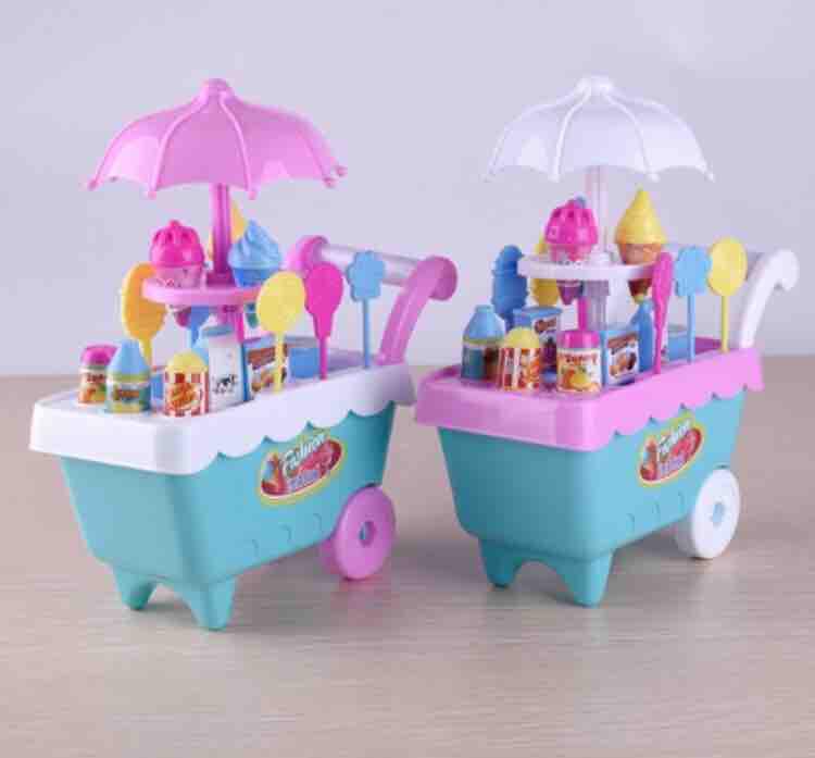 Bộ đồ chơi xe đẩy kem cho bé