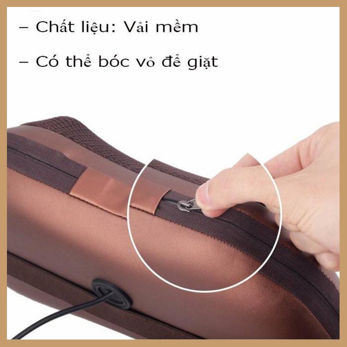 [HCM]Gối Massage hồng ngoại 8 Bi đa năng