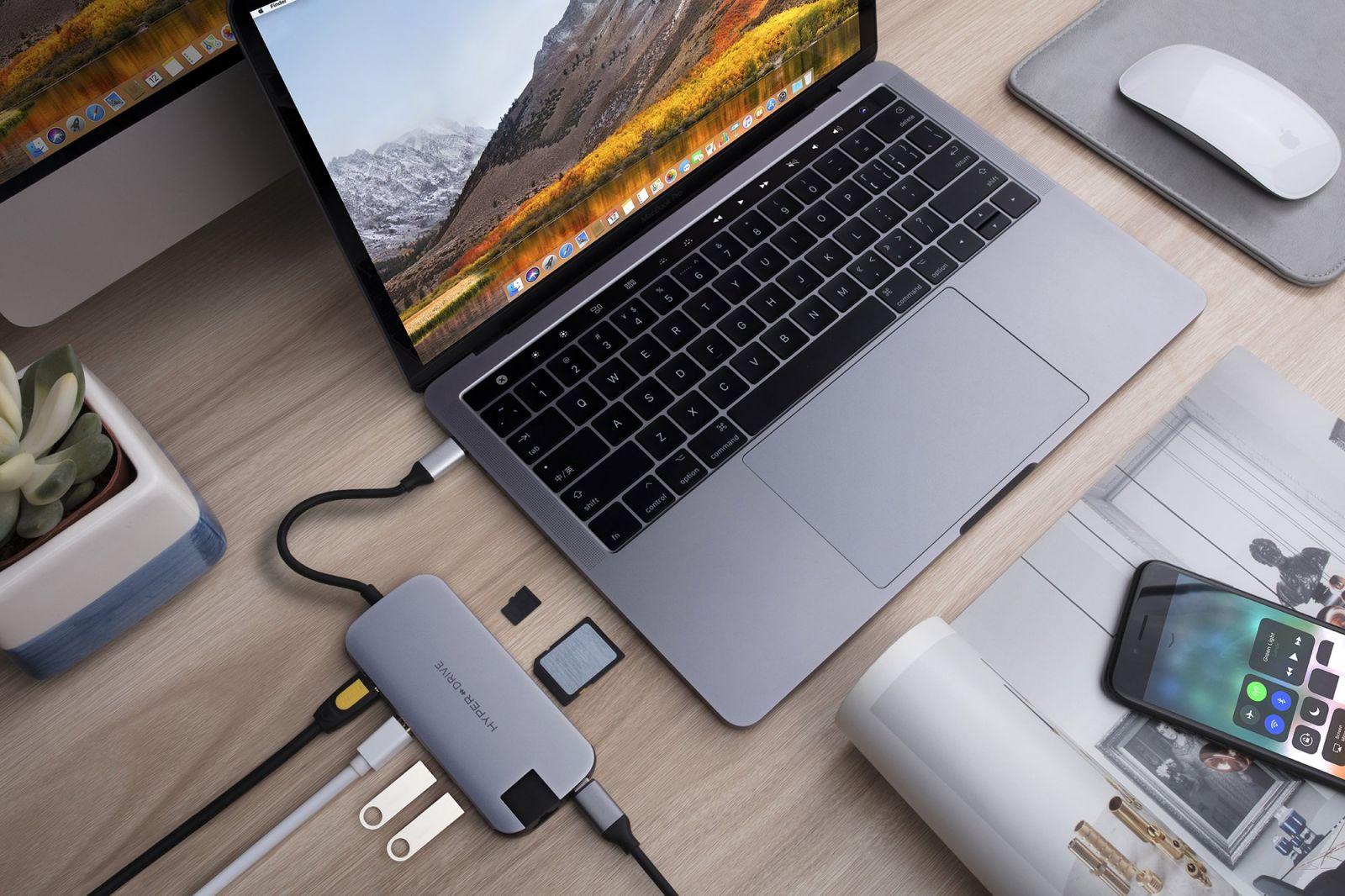 Cổng chuyển Hyperdrive SLIM 8 in 1 USB-C Hub for MacBook, PC & Devices