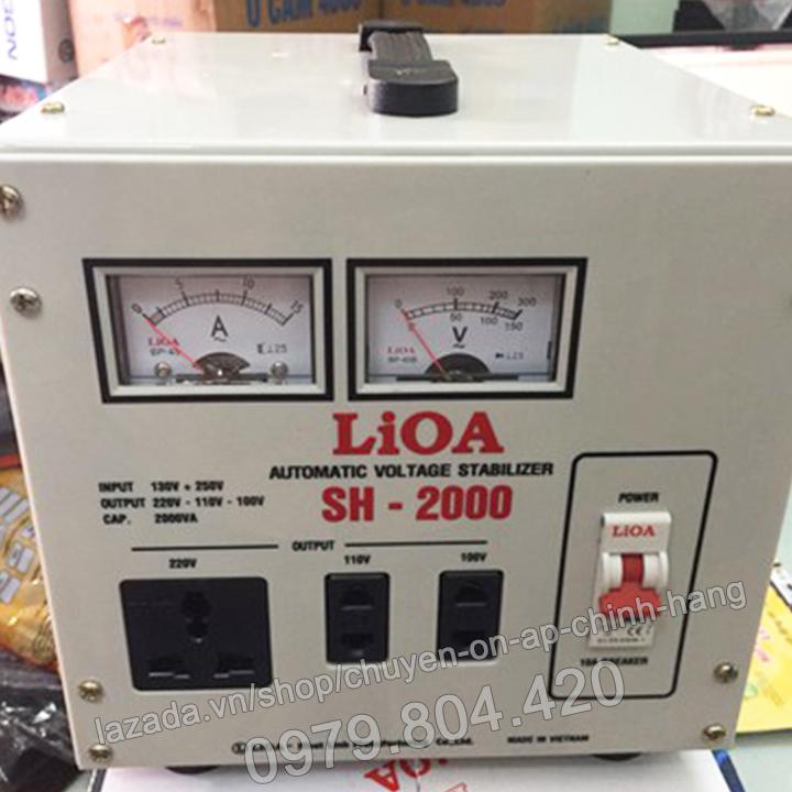 Ổn Áp Lioa 2KVA 1 Pha Dải 150-250V, Thế Hệ II 100% Dây Đồng