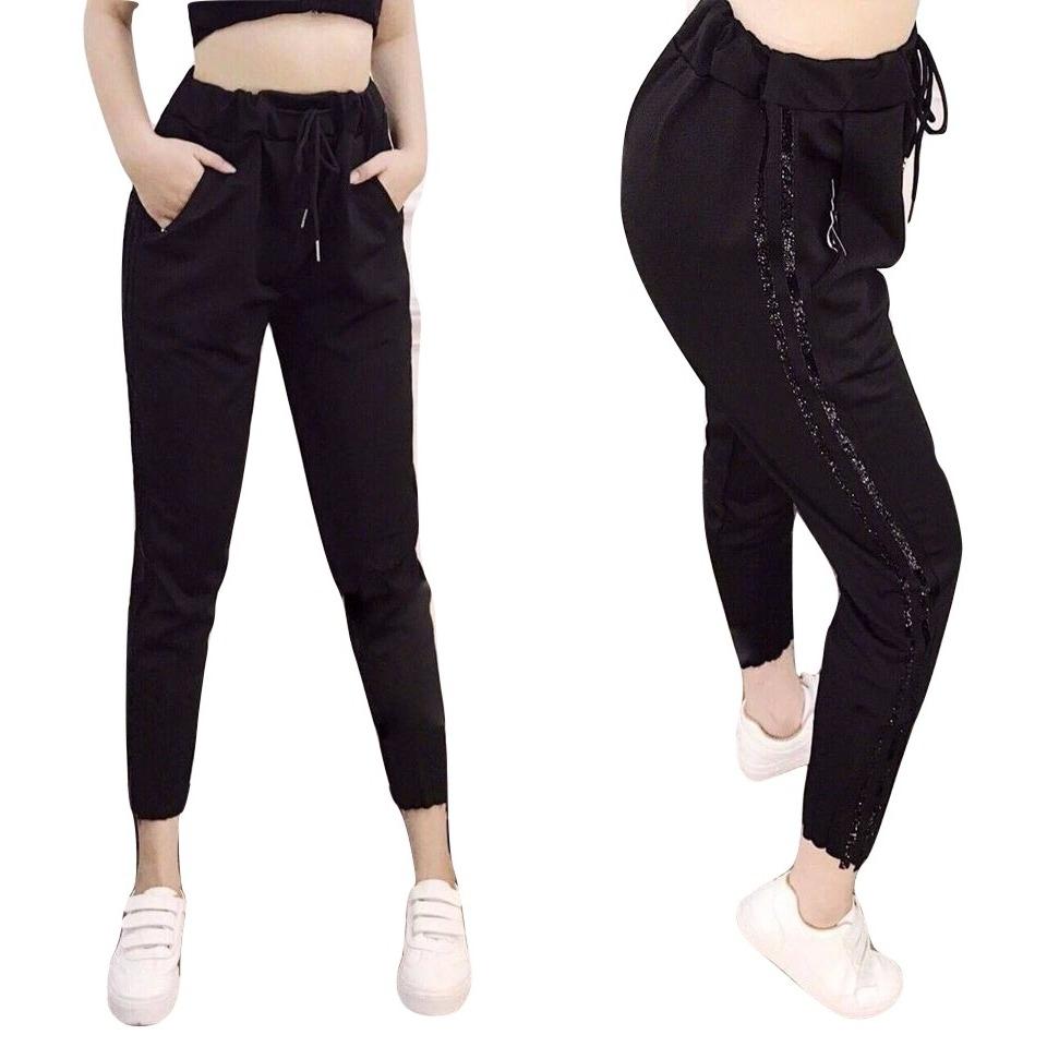 QUẦN BAGGY QUẦN JOGGER NỮ VIỀN KIM TUYẾN TAG HÀN QUỐC