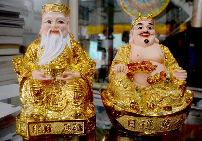 Bộ tượng hai ông Thần Tài Thổ Địa kim sa-Nhiều cỡ