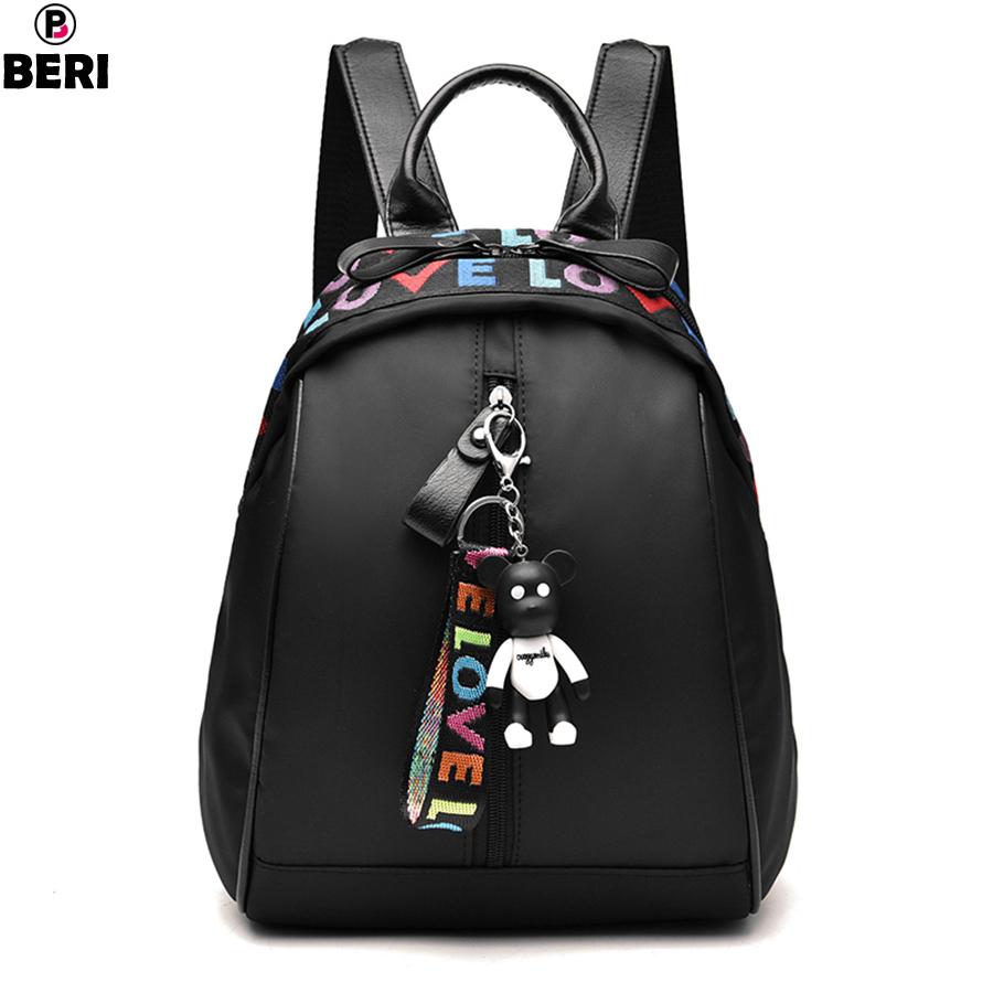 Ba lô nữ khóa gấu BERI đen - BALO012